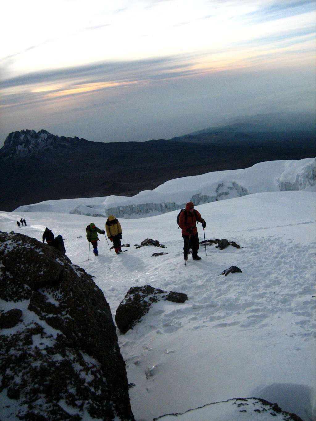Aproaching the summit of Uhuru Peak