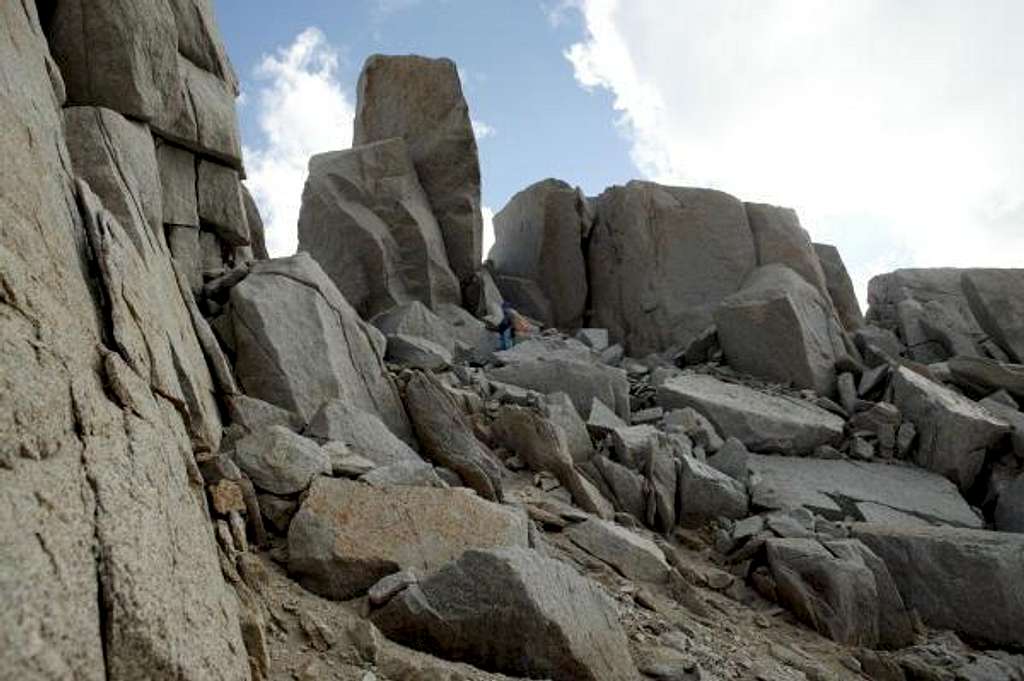 North Face route: The summit...