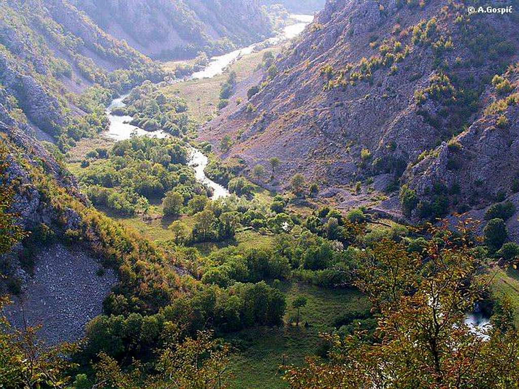 Canyon of Krupa river