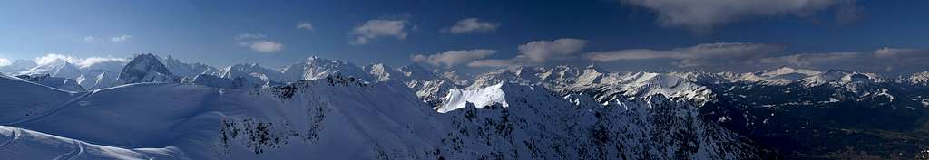 The Allgäu Alps as seen from the Nebelhorn cable-car