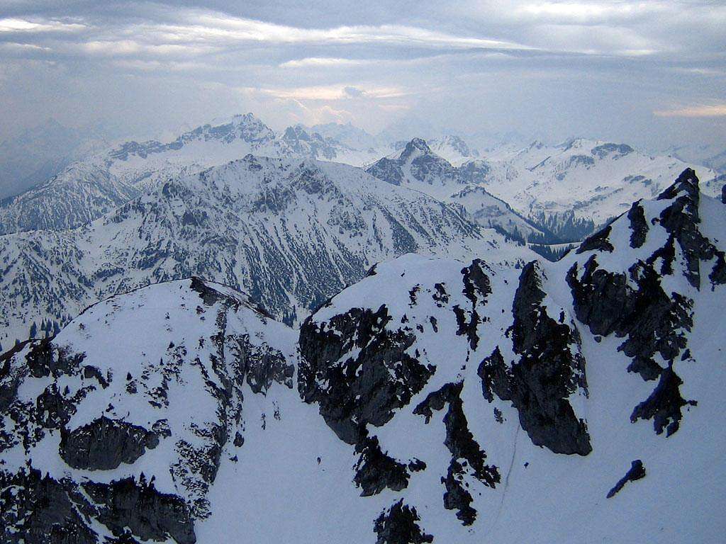 Snowy Allgäu Peaks