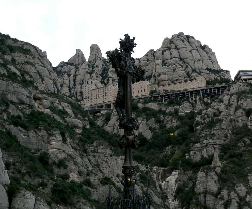 Montserrat Monastery from below.