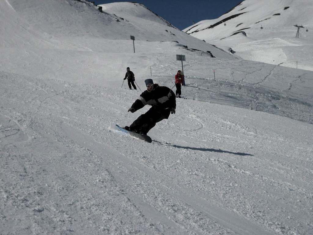Snowboarding in Flims Laax / Switzerland