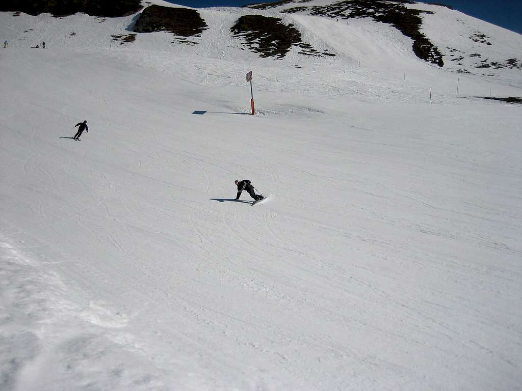 Snowboarding in Flims Laax Switzerland
