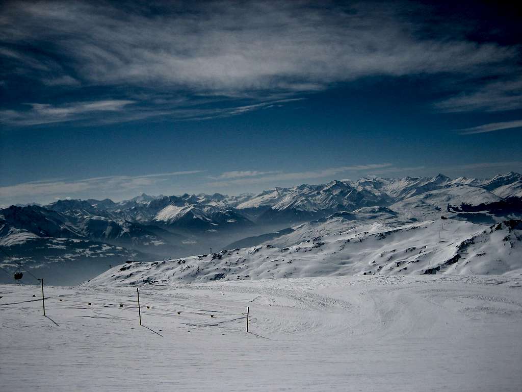 Winter impression of Flims Laax Switzerland