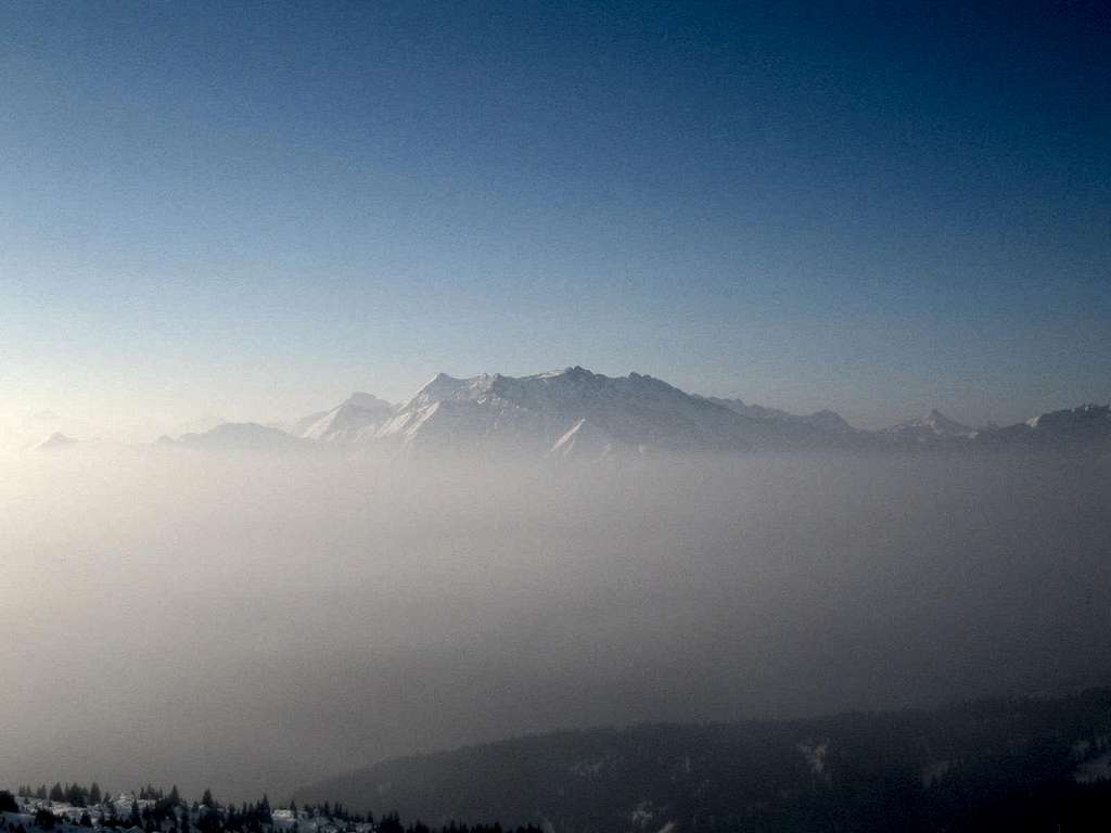 Panorama view of Flims Laax Switzerland