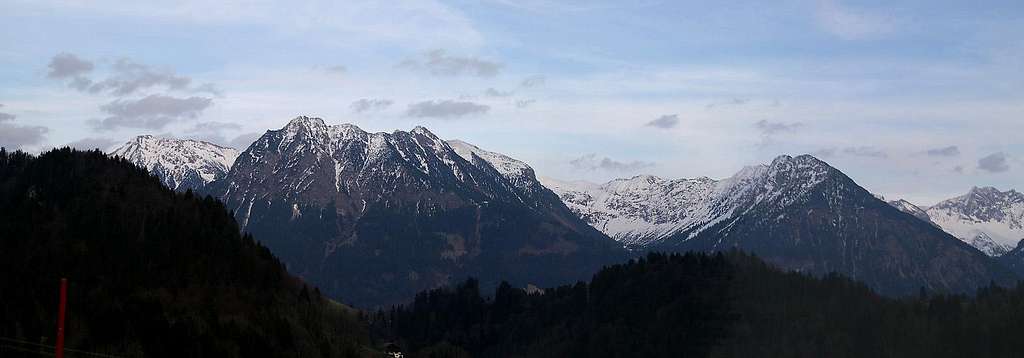 View to the Daumen Group from Rohrmoostal