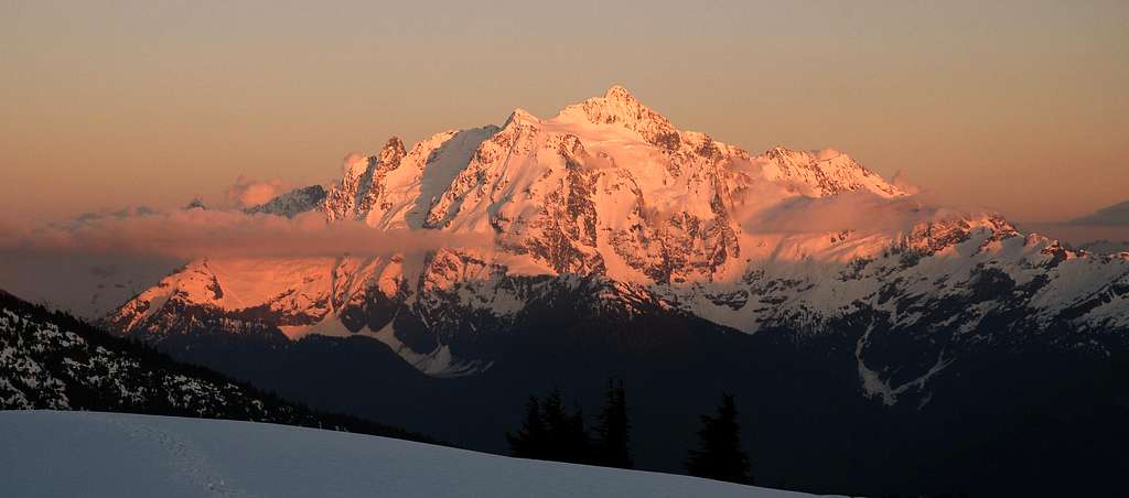 Sunset and our beloved Shuksan