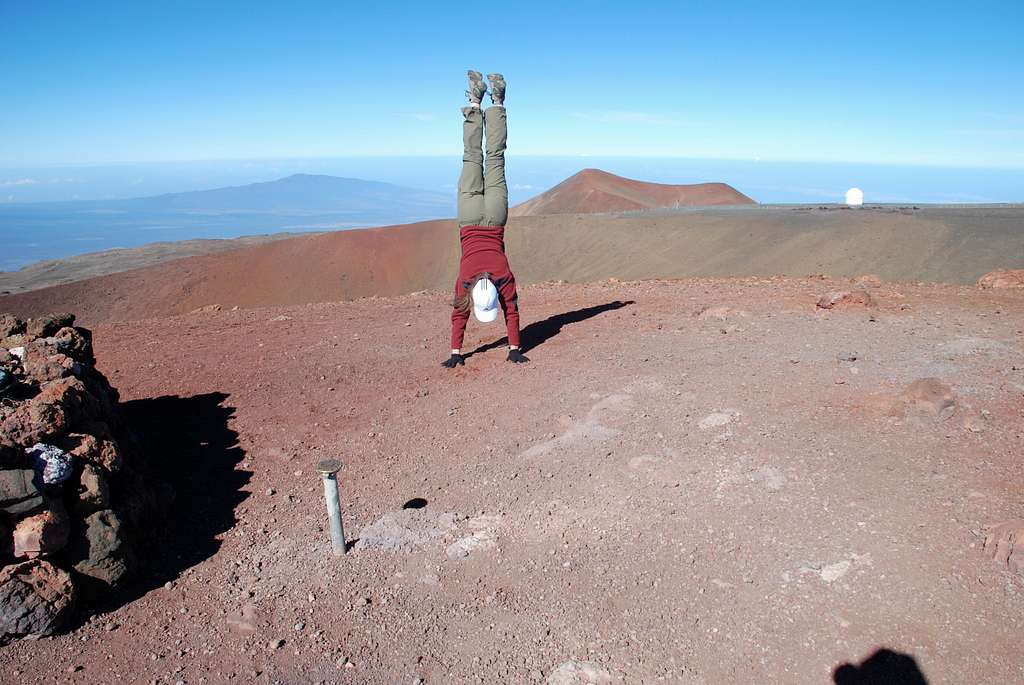 Handstand on Mauna Kea, Hawaii