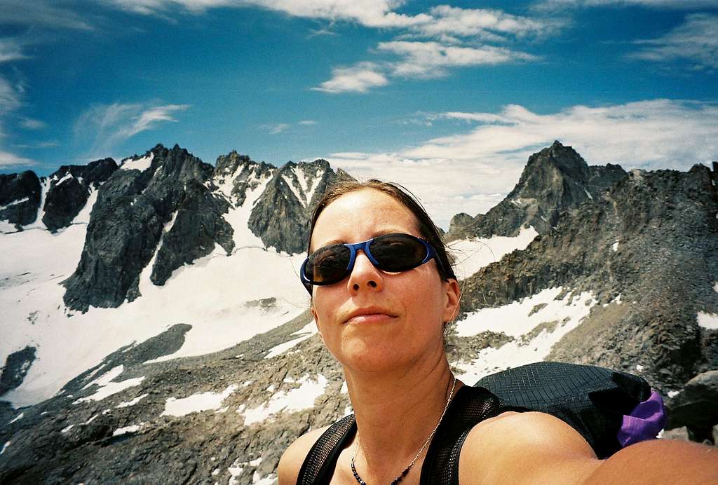 Self-portrait on the summit of Mt. Robinson