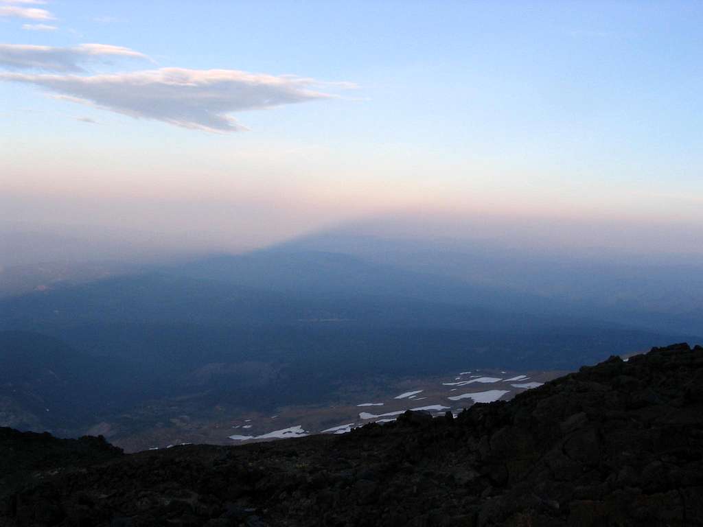 The shadow of Mt Adams