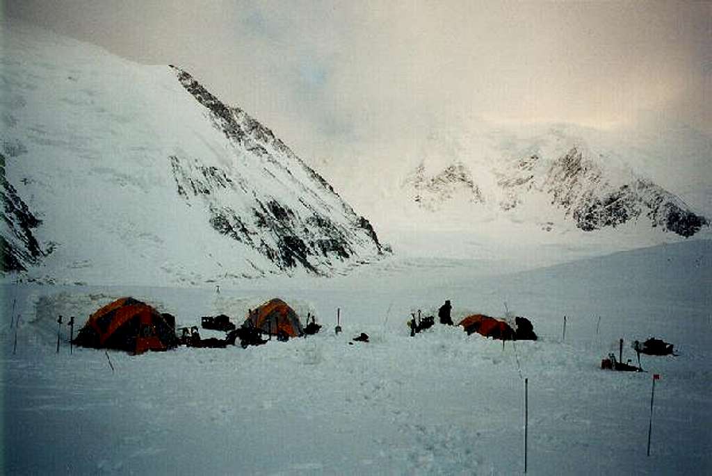 A camp on the Brooks glacier