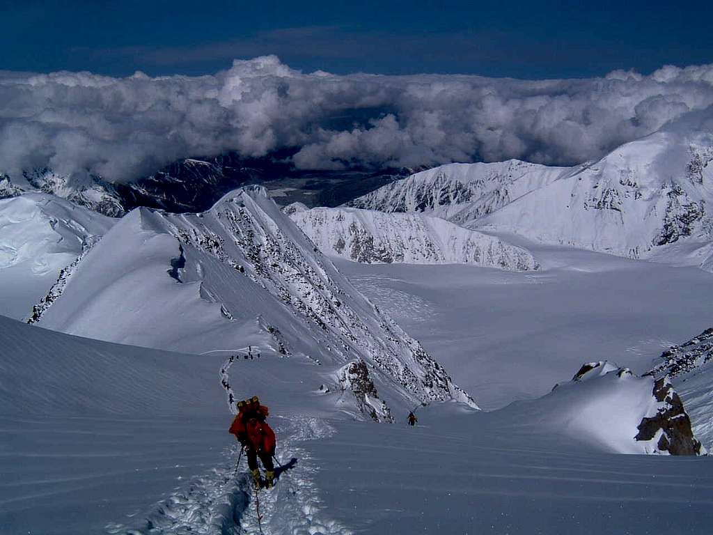 Making our way to Camp 14