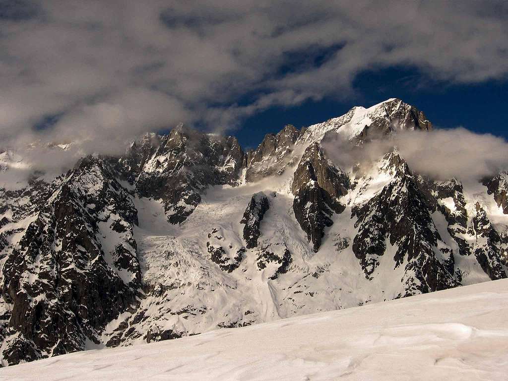 Rochefort ridge and Grandes Jorasses