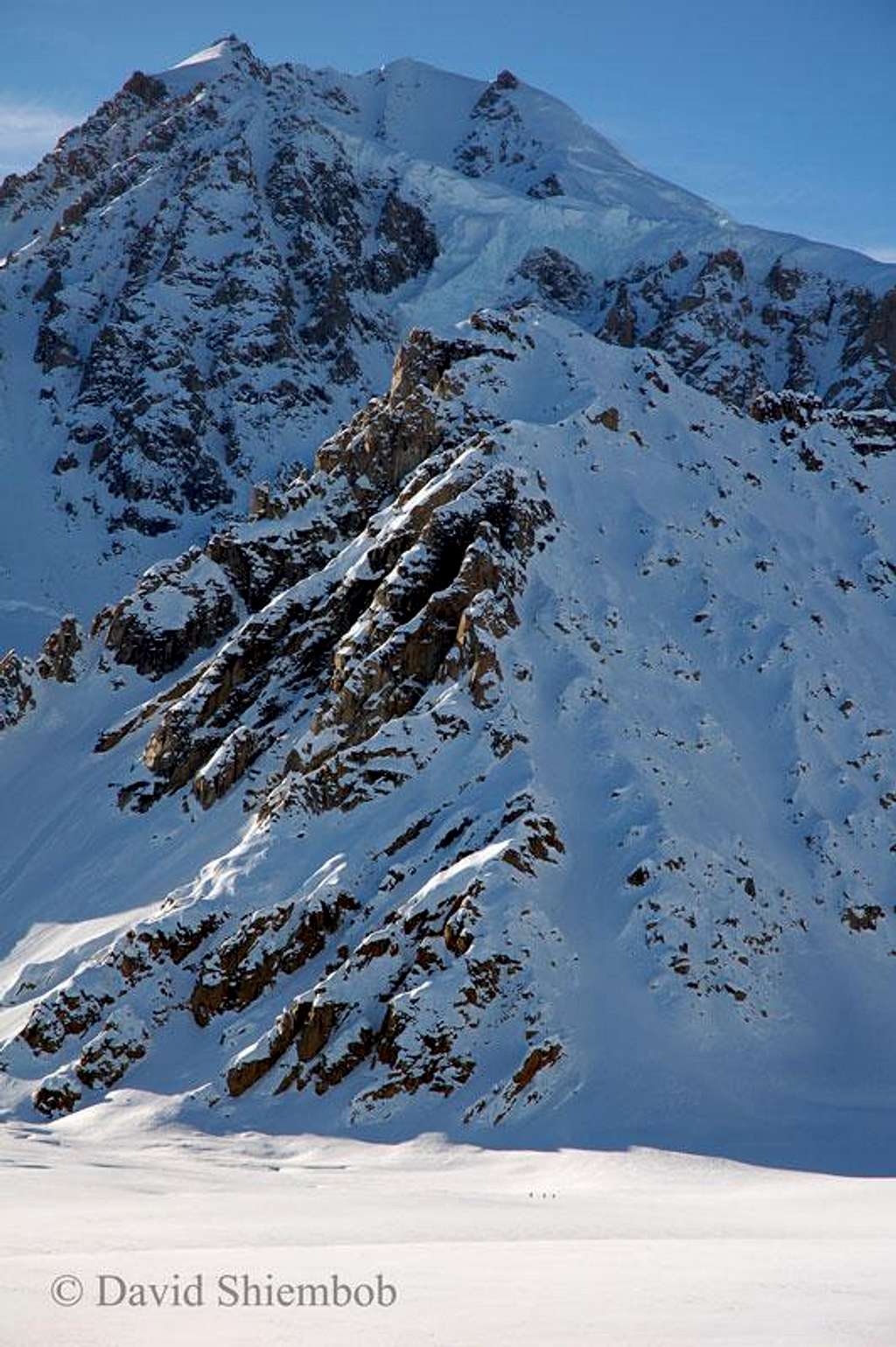 Peak in the Tordrillos, with climbers below