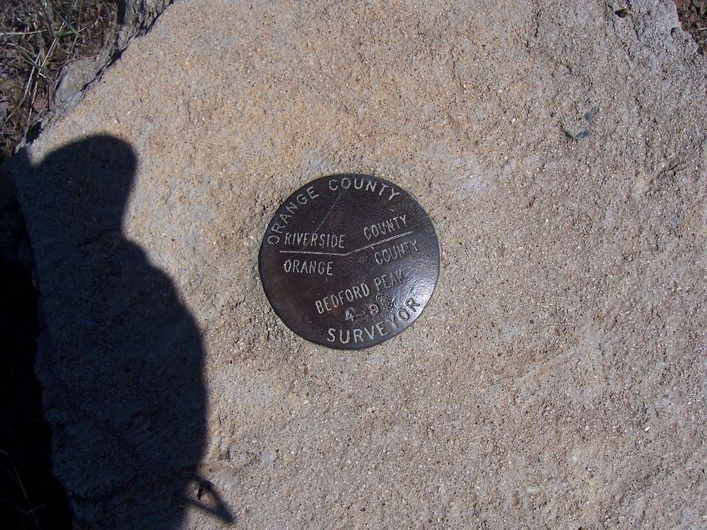 Bedford Peak Summit marker