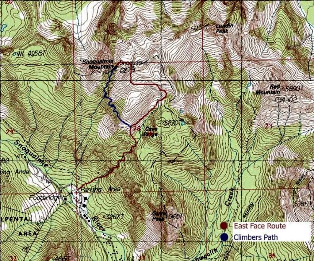 Routes to the summit
