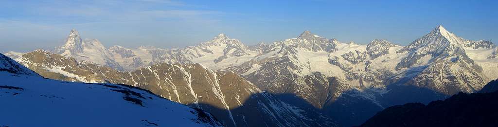 Panorama Matterhorn and Weisshorn