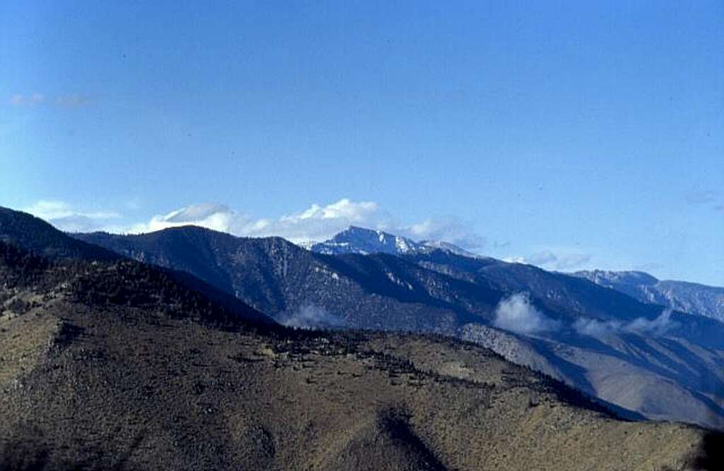 Olancha Peak in winter,...