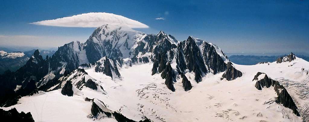 A panoramic view of Mont Blanc