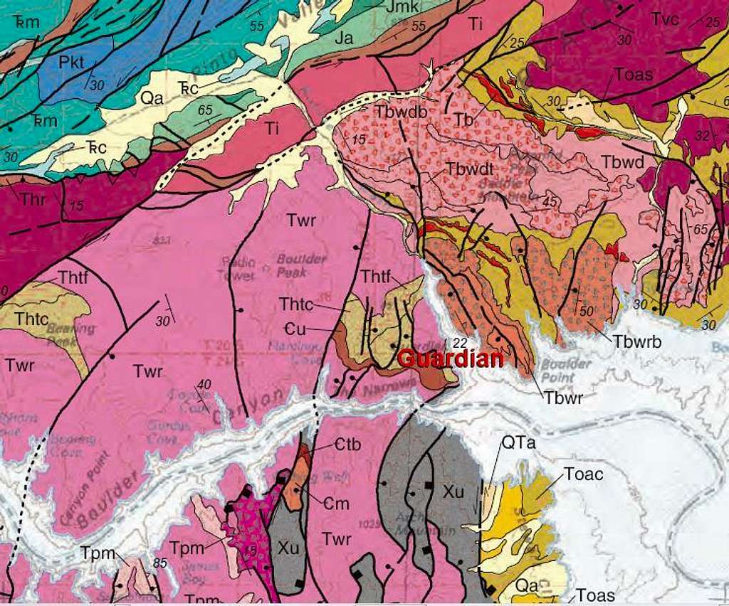 Geologic Map of Guardian Area