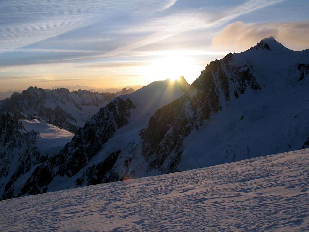 Sunrise at Col du Goûter - Mt Blanc France