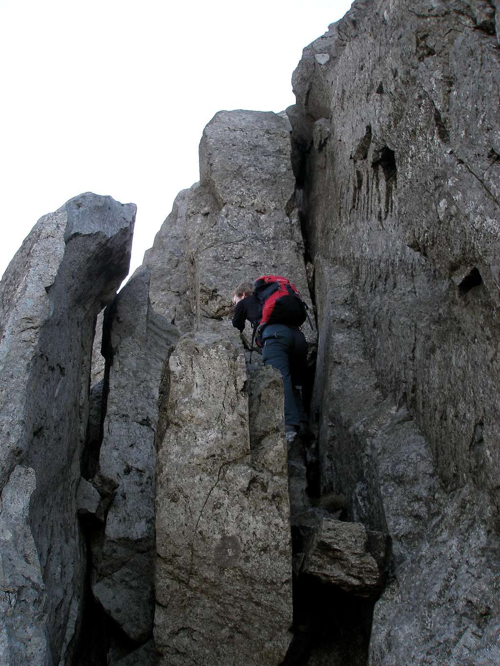 Climbing up Tryfan's North Ridge