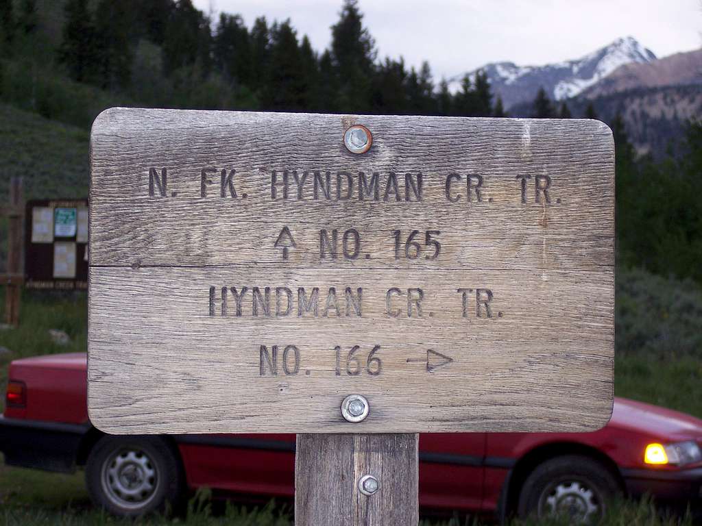 Hyndman Creek Trail Sign