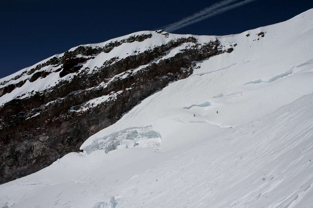 Climbers descending Ingraham Glacier