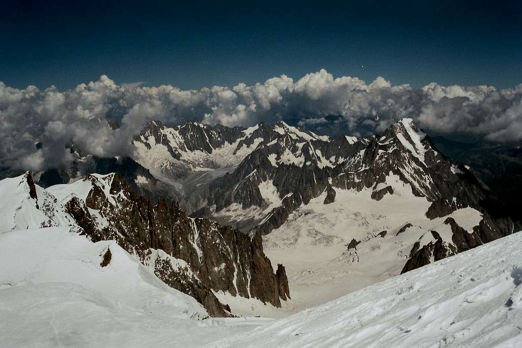 Mont Blanc du Tacul and the Kuffner ridge