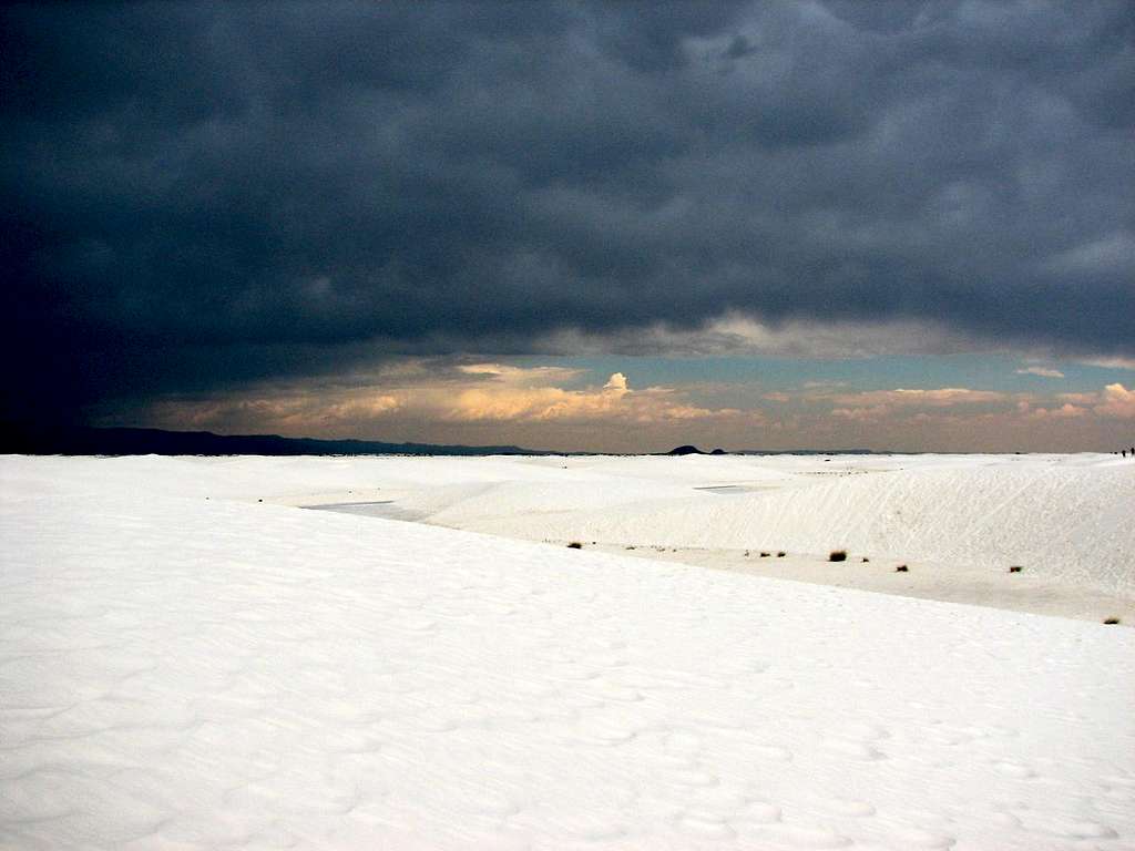 Storm clouds over White Sands