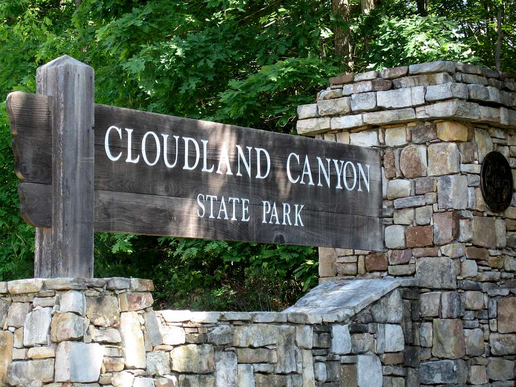 CCC Signpost for Cloudland Canyon State Park