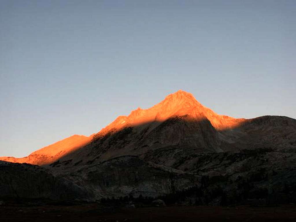 Morning alpenglow on North...