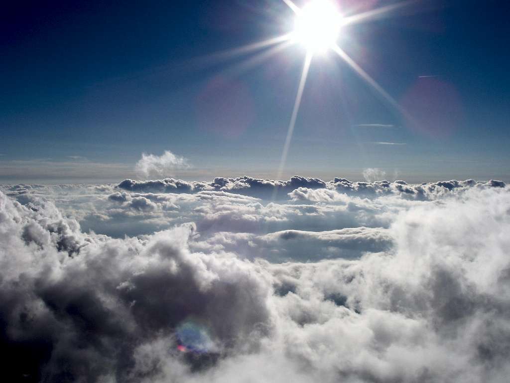 Afternoon over the clouds