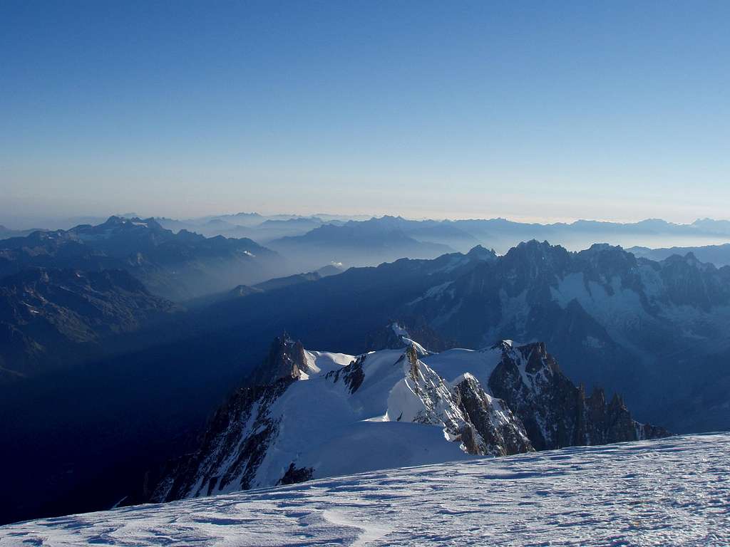 Looking north from Mont Blanc