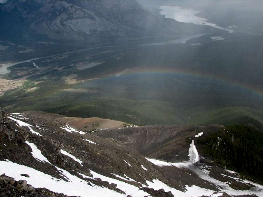 Rainbow over Miette's Descent