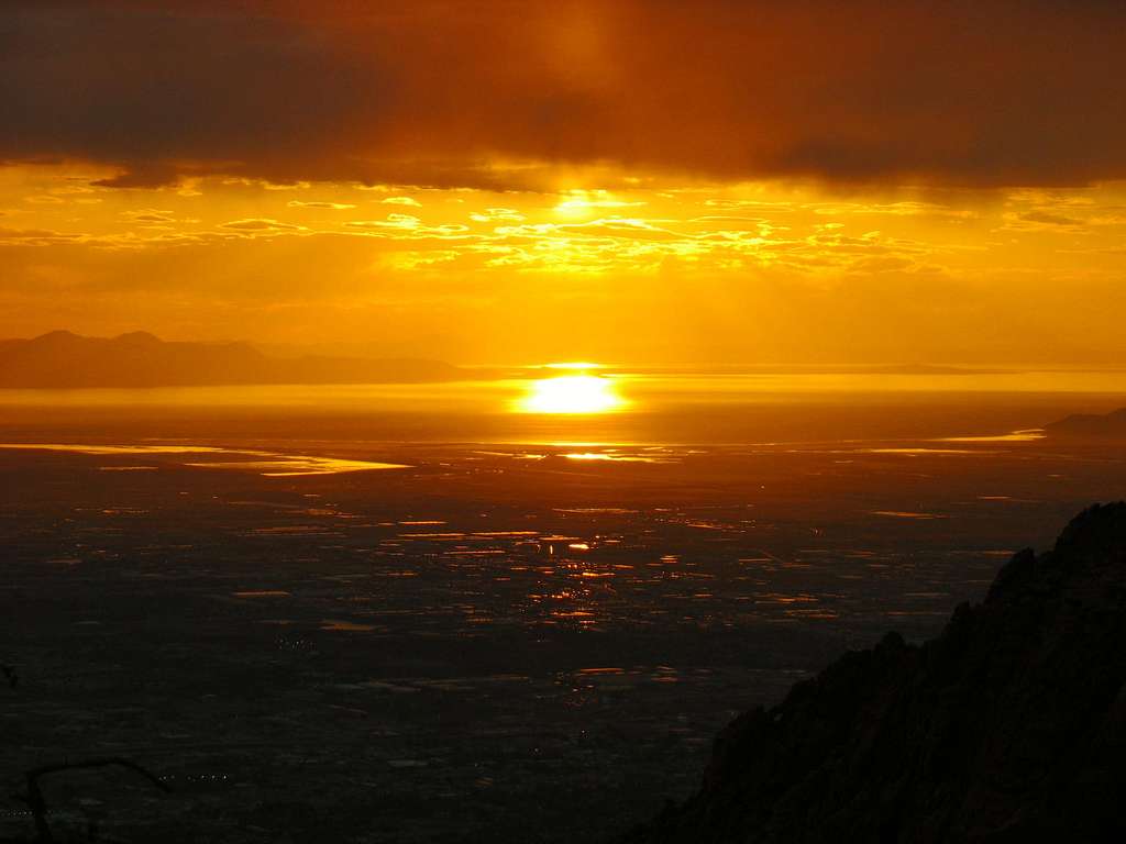 Salt Lake sunset from Mt. Olympus