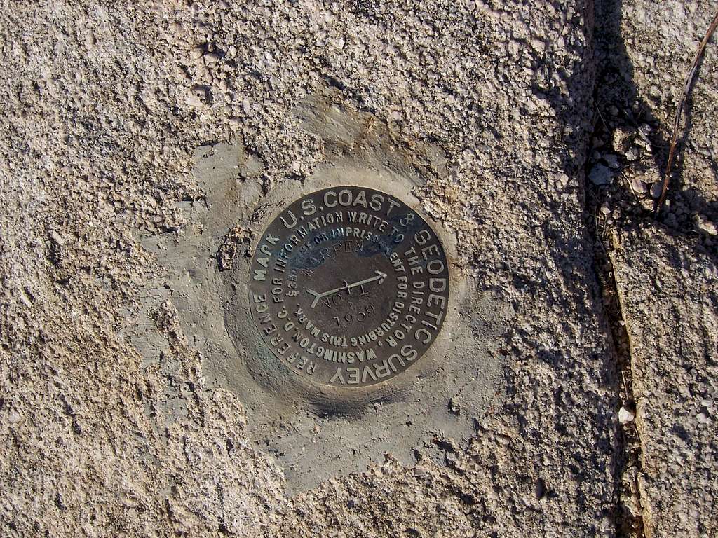 Warren Peak Survey marker