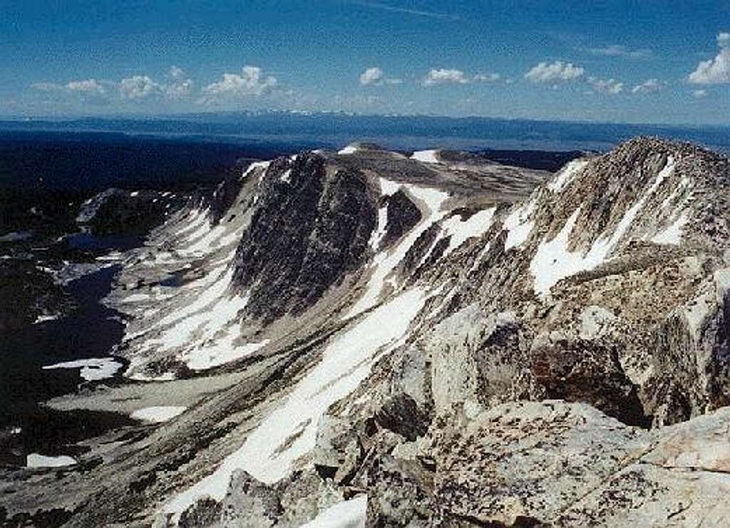 View south from summit of...