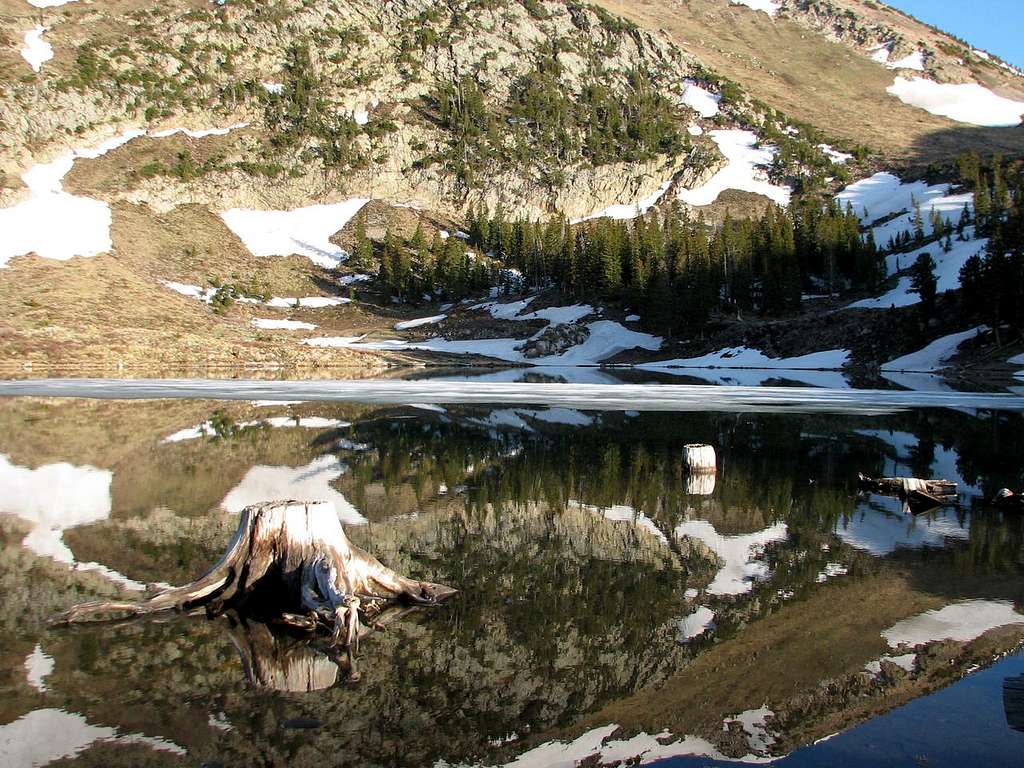Pecos Baldy Lake reflections