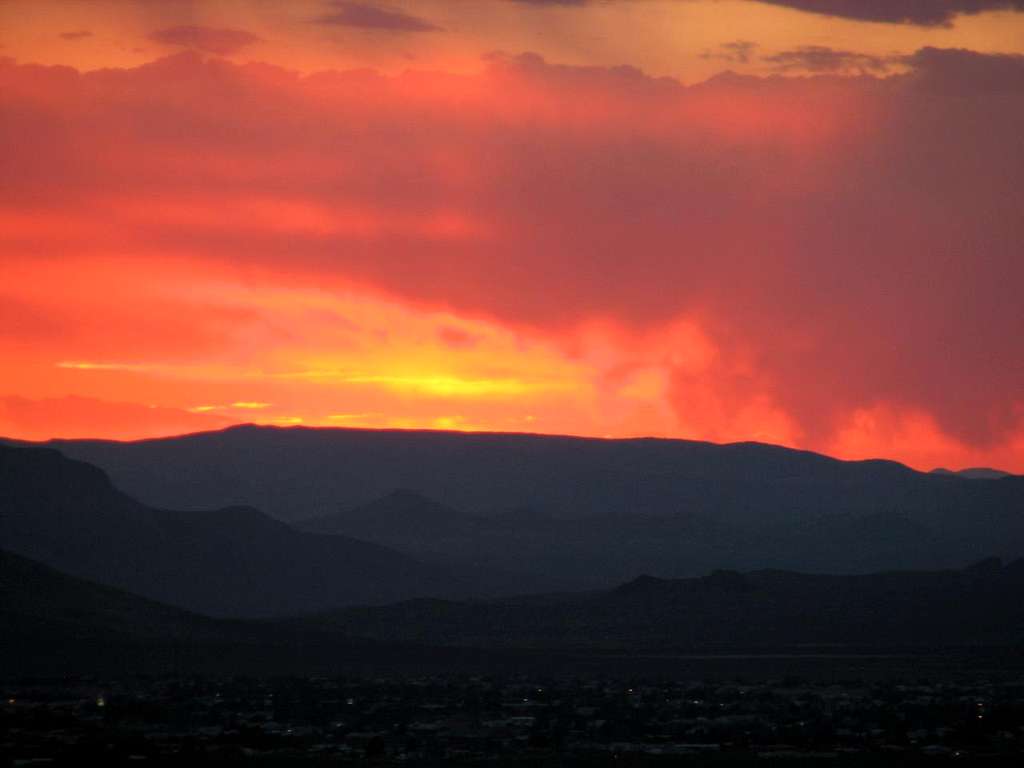 Sunset in southern New Mexico