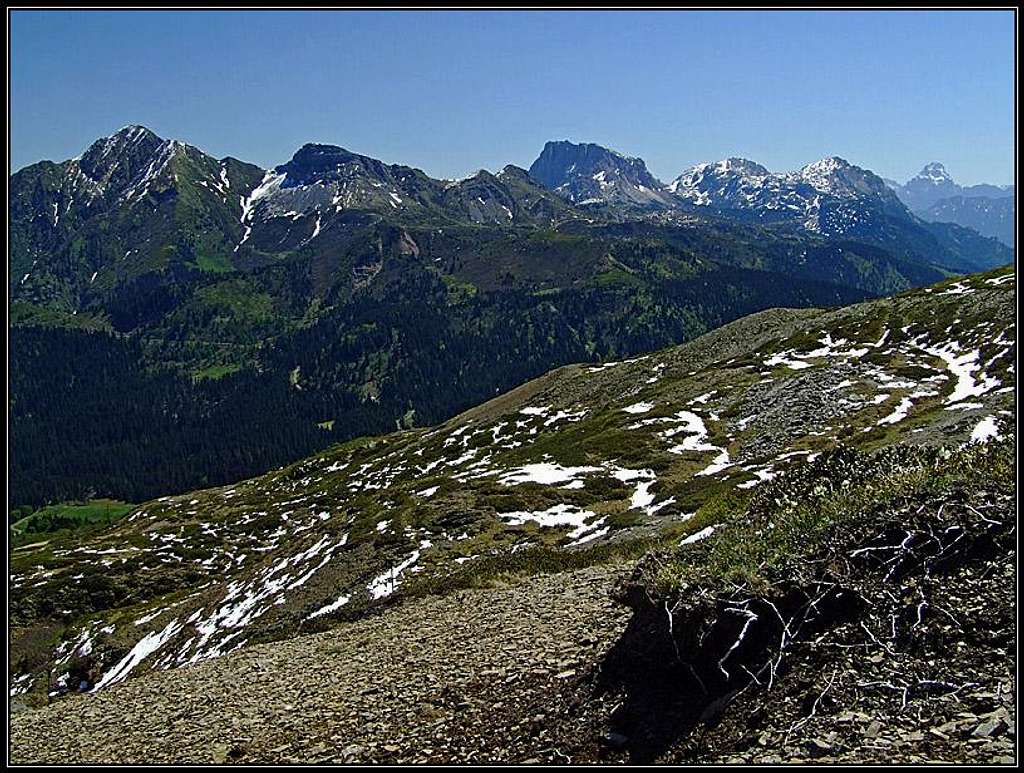 The ascent on Findenigkofel / Monte Lodin