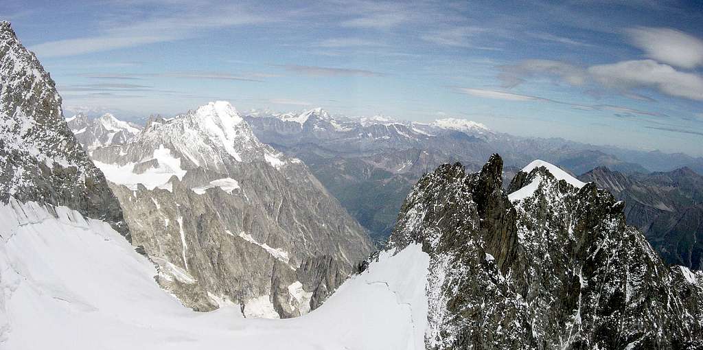 View of Grandes Jorasses from the Innominata Ridge