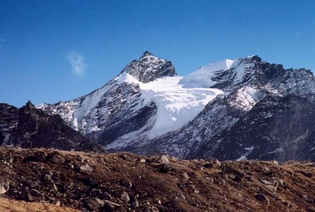 The summit of Pokalde as seen...