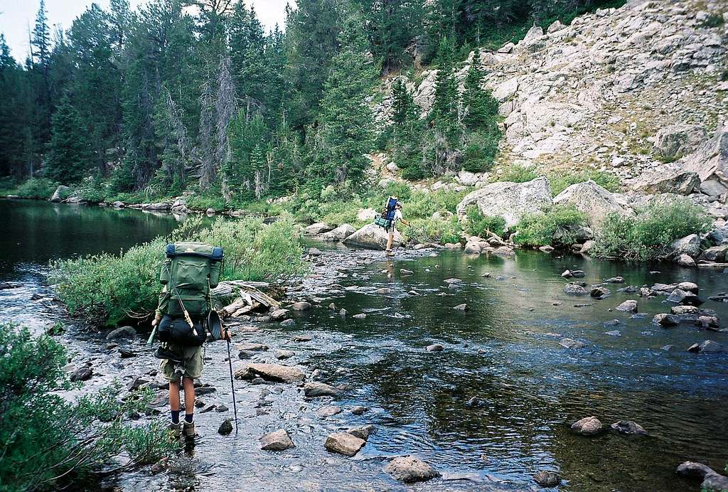 Lower Pole Creek crossing-Bridger Wilderness-Wind River Range-Wyoming