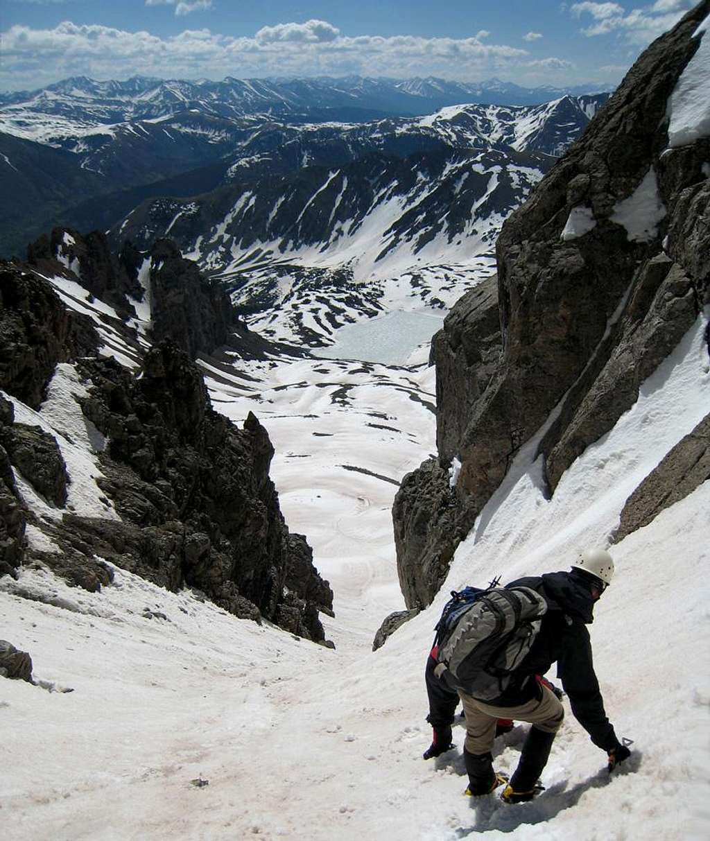 Descending gully