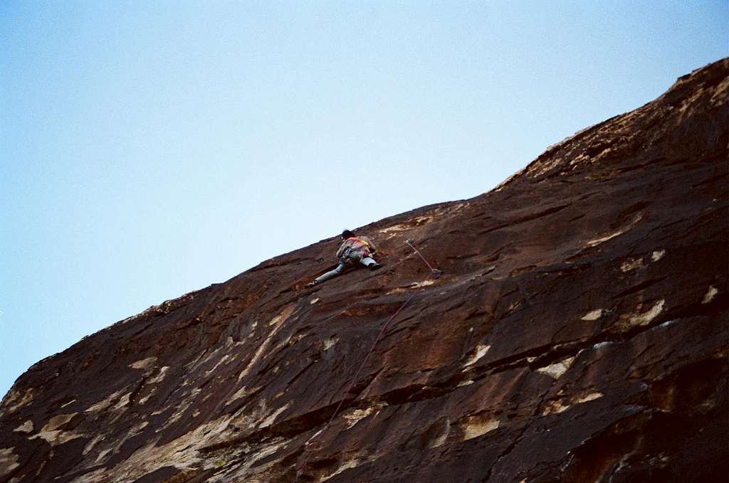 Climbing at Red Rocks Neveda 1986