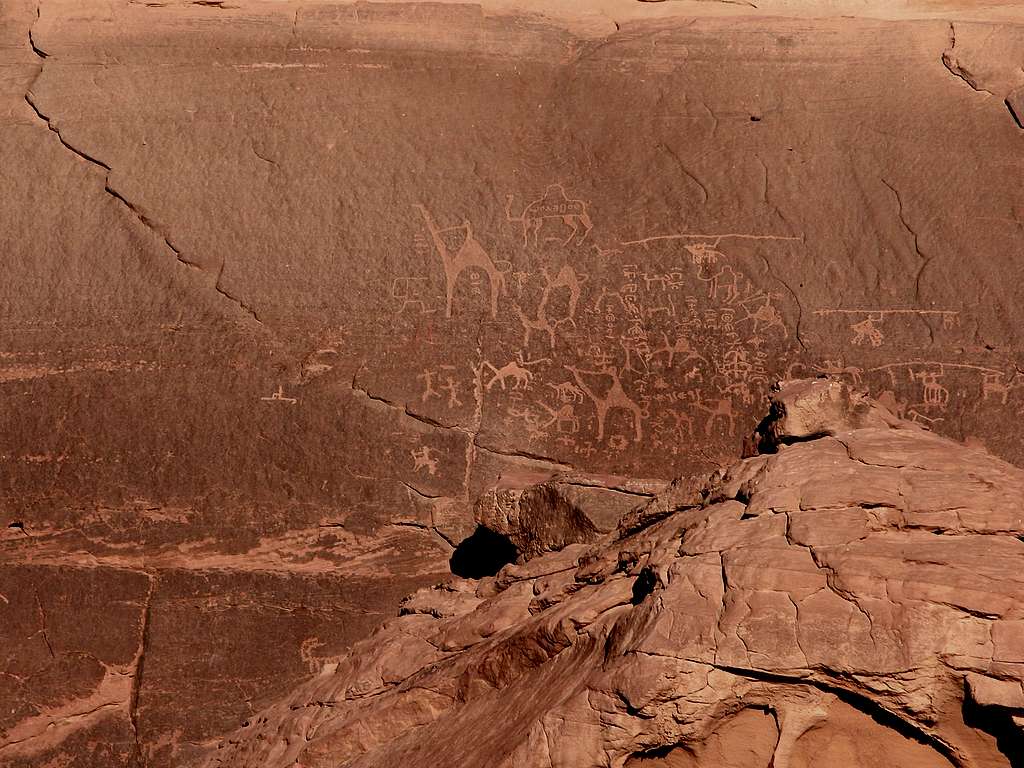 Pictographs in desert