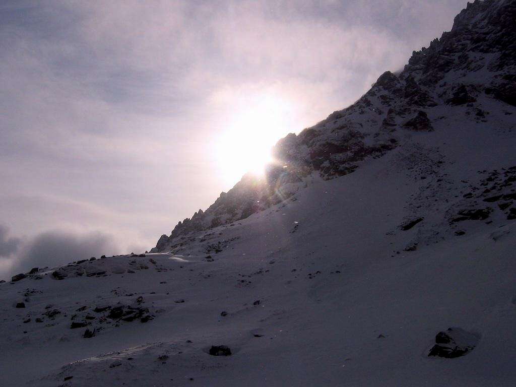 Rising sun in High Tatra
