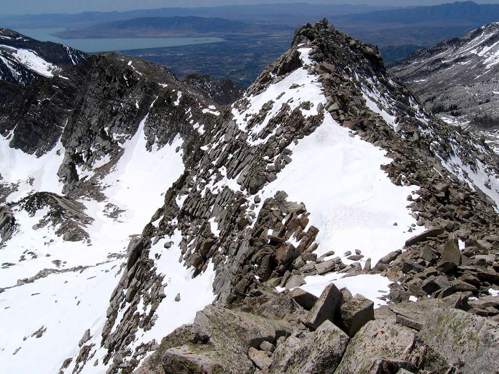 west ridge from summit